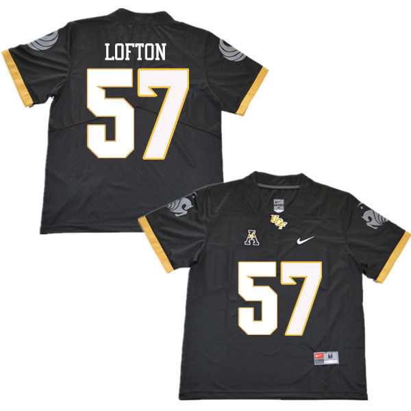 Men #57 Mike Lofton UCF Knights College Football Jerseys Sale-Black